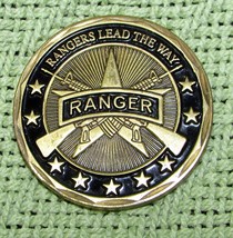 Us Army Rangers Challenge Coin Lead The Way United States Armed Services - £18.04 GBP