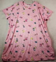 Joyspun Coffee Nightwear Gown Womens 2-3X Pink Polyester Short Sleeve Ro... - $11.74