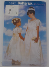 BUTTERICK PATTERN #5382 CHILDRENS GIRLS DRESS &amp; PETTICOAT SZ 2-4 UNCUT P... - $7.99