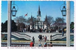 Louisiana Postcard New Orleans St Louis Cathedral At Jackson Square - $2.19