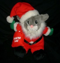 Vintage Jc Penny Christmas Santa Claus Sac Grey Mouse Stuffed Animal Plush Toy - £24.86 GBP