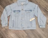 New No Boundaries Women's Oversized 100% Cotton Light Wash Denim Jacket ... - $13.84