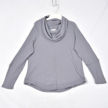 Cupio Sweater Women&#39;s Size Large  Grey Cowl Neck Knit Long Sleeve Tunic - £18.62 GBP