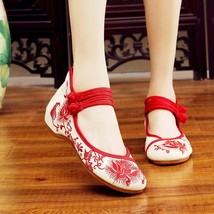 Spring and Autumn Old Beijing Embroidered Shoes Women Retro Ethnic Style Hanfu C - £28.58 GBP