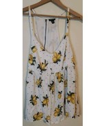 Torrid Black &amp; White Polka Dot Lemons Flowy Summer Zip Back Tank Top Siz... - $18.69