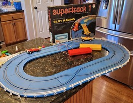 Vintage Tyco Woolco Woolworth Supertrack 1 Slot Racing Pro Road Race Set &amp; Box - £99.87 GBP
