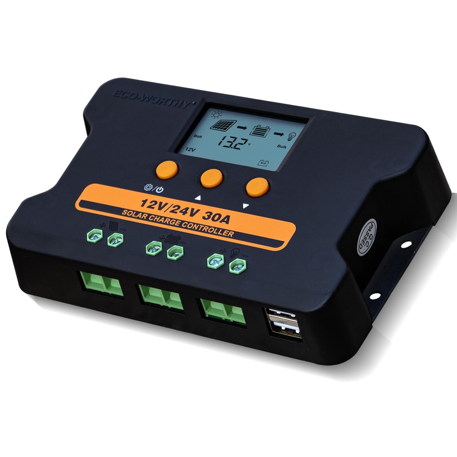 Solar Charge Controller 30A Solar Panel Custom Battery Regulator D... - $102.32