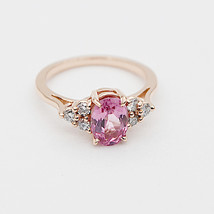 Pink Spinel &amp; Diamond Ring, 14k Rose Gold - £1,511.45 GBP