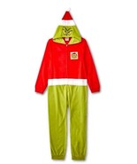 The Grinch Boy&#39;s Girl&#39;s Christmas Holiday Fleece Hooded Pajama Sleeper - $552.28 MXN