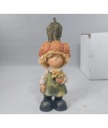 Acorn Child Elf Pixie 6.5&quot; Figurine Autumn Fall Straw Squirrel Nuts Gour... - $16.45 CAD