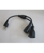 Power Splitter with 3 Prong Outlet 1 to 2 Extension Cord Black Jacket 1 ... - $3.91