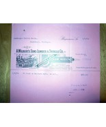 Vintage A. Wilbert’s sons Lumber &amp; Shingle Co. Receipt 1914 - $8.21 CAD