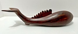 Vintage14” Hand Carved Wooden Whale heavy Solid wood Animal MCM - £39.87 GBP