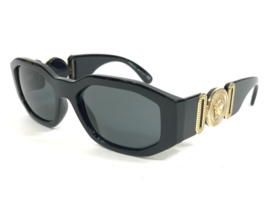 Versace Sunglasses MOD.4361 GB1/87 Black Gold Oval Frames with Dark Gray Lenses - £84.12 GBP