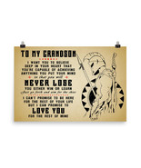 Spartan Warrior Poster Gift for Grandson Never Lose Inspiration Quotes P... - £20.12 GBP+