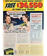 RINSO - 1940 Vintage Print Ad - &quot;ANTI-SNEEZE&quot; Rinso Voting Contest-Sneez... - $270.33 MXN