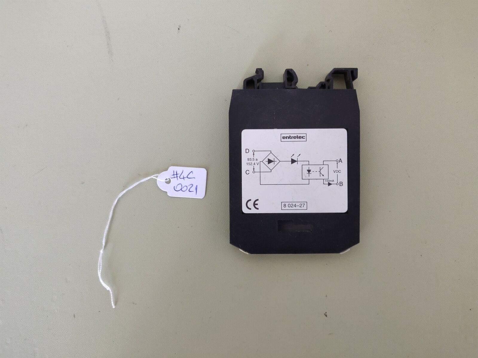 Entrelec OBC0100 0008-024-27 Optocoupler Relay Terminal Din Mount 24V - $14.18