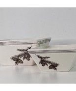 Ceramic Bowls Nesting Prep Serving Bowl Set, 2 Sizes, White Pine New - $32.20 CAD