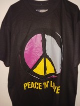 Million Dolla Motive T-Shirt Mens XL Black Short Sleeve Peace N Love Pri... - $27.71