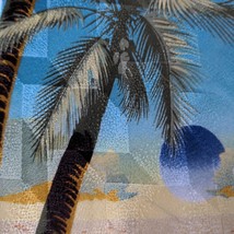 Tango By Max Raab Beach Scene Palm Trees Sailboat Sunset Novelty Silk Necktie - £20.24 GBP