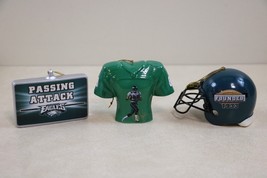 Philadelphia Eagles Football Ornament Set   Bradford Porcelain Gold NFL - $47.19