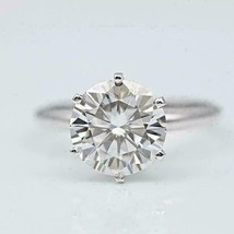Solitaire 2.25Ct Round Simulated Diamond Engagement Ring 14k White Gold Size 7.5 - $266.09