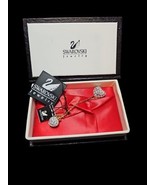 Vintage Swarovski Crystal Pave Heart Stick Pin Gold Tone Swan Hallmark NEW - $1,001.53 MXN