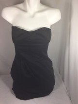 H&amp;M Women Black Dress Size 10 Solid Black Made In Cambodia Bin65#19 - £8.31 GBP