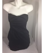 H&amp;M Women Black Dress Size 10 Solid Black Made In Cambodia Bin65#19 - £8.24 GBP