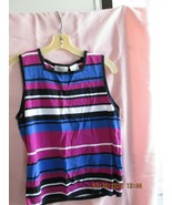 Kathie Lee collection striped sleeveless top size L used - €4,30 EUR