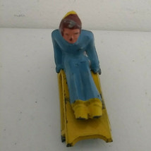 Barclay Die Cast Metal Sledder and Sled Vintage England Christmas Collec... - £19.29 GBP