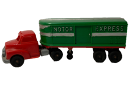HUBLEY KIDDIE TOY, MOTOR EXPRESS #352, SEMI TRACTOR TRAILER TRUCK, VINTAGE - $850.32 MXN