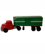 HUBLEY KIDDIE TOY, MOTOR EXPRESS #352, SEMI TRACTOR TRAILER TRUCK, VINTAGE - $855.30 MXN