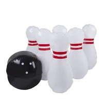 Kids Giant Bowling Game Set - Inflatable Jumbo Bowling Pins And Ball For Outdoor - £13.79 GBP