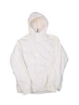 Nike ACG Rain Coat Womens L White Fit Storm Full Zip Hooded Outdoor Jacket - $35.65