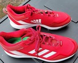 adidas icon 7 tpu molded cleats red and white mens size 12.5 - $60.76