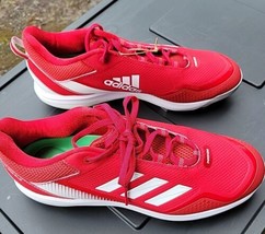 adidas icon 7 tpu molded cleats red and white mens size 12.5 - $60.76