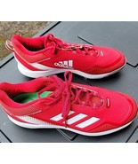 adidas icon 7 tpu molded cleats red and white mens size 12.5 - £47.77 GBP