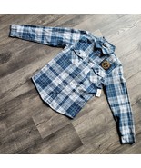 New Yellowstone Dutton Ranch Mens Flannel Shirt Small Blue Plaid New 60%... - $27.06 CAD