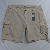 NEW Four Steeds 20 Plus x 9&quot; Khaki Womens Cargo Cotton Shorts - $19.49