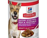 Hill&#39;s Science Adult Savory Beef and Vegetables Stew Wet Dog Food 12.8 o... - £9.93 GBP