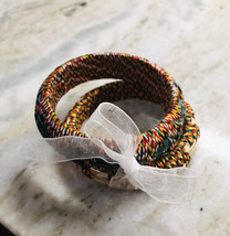 Tread Beaded Bamboo Tangle Handcrafted Multicolor Bracelets - £19.15 GBP