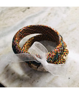 Tread Beaded Bamboo Tangle Handcrafted Multicolor Bracelets - $28.59