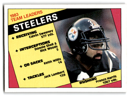 1984 Topps #159 Franco Harris EX Excellent Steelers Steelers Team Leade ID:66841 - $1.73