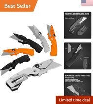 6 Pack Folding Utility Knife Set, Pocket Box Cutter with Belt Clip, Incl... - $81.95