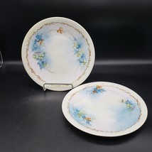 Vintage Set of 2 Salad Plates Uno Favorite China Hand Painted Floral Bav... - $10.88