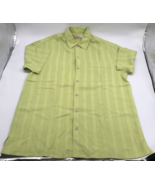 Tommy Bahama Lime Green Textured 100% Silk Soft Shirt USA Sz Small - £11.05 GBP