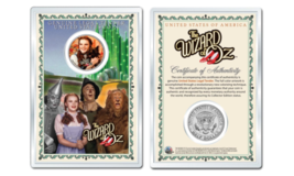 WIZARD OF OZ - Dorothy OFFICIAL JFK Half Dollar U.S. Coin in PREMIUM HOLDER - £9.40 GBP