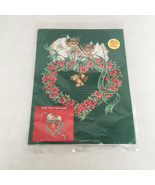 Vintage Lucy Rigg plaid brand iron on transfer Christmas holiday teddy b... - $19.75