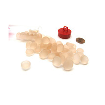 Gaming Stones Crystal Pink Frosted Glass Stones 4&quot; Tube - £14.23 GBP